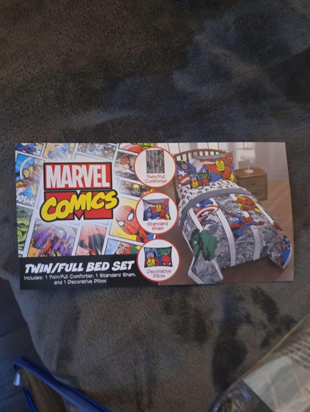 Twin/Full Bed Set MARVEL COMICS With Extra Twin/ Full Superhero Bed Sheets